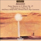 Busch Ensemble/Brahms Piano Quartet in G minor, Op.25 Violin Sonata in G major, Op.78[ARPCD0331]