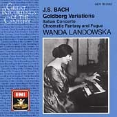 Bach: Goldberg Variations, etc / Wanda Landowska