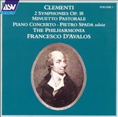 Clementi: Orchestral Works Vol 1 / D'Avalos, Philharmonia