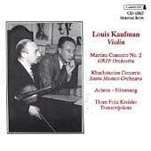 Martinu, Khachaturian: Violin Concertos