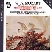 Mozart: Divertimento K 251, etc / Wahl, Versailles CO