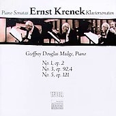 Krenek: Piano Sonatas Vol 1 / Geoffrey Douglas Madge