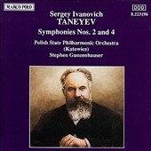 Taneyev: Symphonies nos 2 & 4 / Gunzenhauser, Warsaw PO