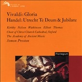 Vivaldi: Gloria;  Handel: Utrecht Te Deum / Hogwood, Kirkby