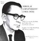 MUSIC OF NIKOLAI LOPATNIKOFF:J.BARNETT(cond)/NATIONAL ORCHESTRAL ASSOCIATION MUSIC OF NIKOLAI LOPATNIKOFF:J.BARNETT(cond)/NATIONAL ORCHESTRAL ASSOCIATION