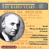The Radio Years - Verdi: Requiem Excerpts / Sabata, et al The Radio Years - Verdi: Requiem Excerpts / Sabata, et al