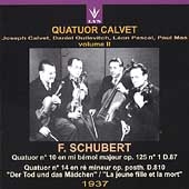 Quatuor Calvet vol 2 - Schubert: Quatours no 10 & 14