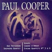 Cooper: Verses, Canons d'Amour, String Quartets Cooper: Verses, Canons d'Amour, String Quartets