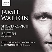 Britten: Cello Concerto; Shostakovich: Cello Concerto No.2 / Jamie Walton(vc), Alexander Briger(cond), Philharmonia Orchestra