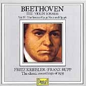 Beethoven: Violin Sonatas Vol 4 / Fritz Kreisler, Franz Rupp