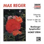 Reger: Sinfonietta Op 90, etc / Stein, Bamberg SO