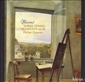 Hummel: Three String Quartets Op 30 / Delme Quartet
