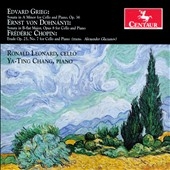 Grieg: Cello Sonata Op.36; Dohnanye: Cello Sonata Op. 8; Chopin: Edude Op.25-7 Grieg: Cello Sonata Op.36; Dohnanye: Cello Sonata Op. 8; Chopin: Edude Op.25-7