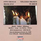 Nicolai: Requiem; Righini: Te Deum / Albrecht, Hollreiser Nicolai: Requiem; Righini: Te Deum / Albrecht, Hollreiser