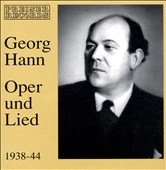 Georg Hann - Oper und Lied 1938-44 - Mozart, Haydn, et al