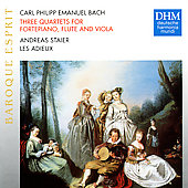 C.P.E.Bach: Quartets for Fortepiano, Flute & Viola No.1-3