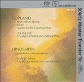 Copland: Appalachian Spring, etc;  Hindemith / Lane, Shaw