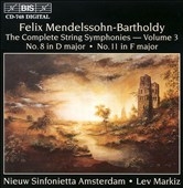 Mendelssohn: Complete String Symphonies Vol 3 / Lev Markiz