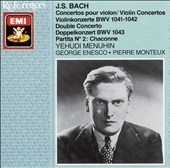 Bach: Violin Concertos, etc / Menuhin, Enescu, Monteux, et al