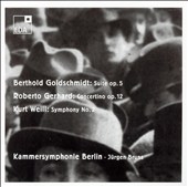 Goldschmidt: Suite for Orchestra;  Gerhard, Weill / Bruns