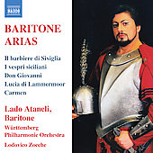 Baritone Arias - Verdi, Rossini, Mozart, etc / Lado Ataneli, Lodovico Zocche, Wurttemberg PO Baritone Arias - Verdi, Rossini, Mozart, etc / Lado Ataneli, Lodovico Zocche, Wurttemberg PO