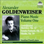 Goldenweiser: Piano Music Vol.1 -Contrapuntal Sketches Op.12, Sonata-Fantasia Op.37, Skazka Op.39 / Jonathan Powell(p) Goldenweiser: Piano Music Vol.1 -Contrapuntal Sketches Op.12, Sonata-Fantasia Op.37, Skazka Op.39 / Jonathan Powell(p)