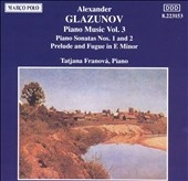 PIANO MUSIC V3:GLAZUNOV