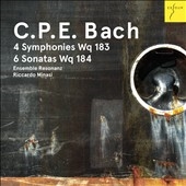 C.P.E.Bach: 4 Symphonies Wq.183, 6 Sonatas Wq.184 C.P.E.Bach: 4 Symphonies Wq.183, 6 Sonatas Wq.184