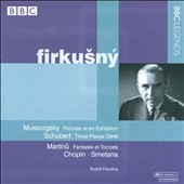 Schubert: 3 Piano Pieces D.946; Martinu: Fantasie & Toccata H.281; Mussorgsky: Pictures at an Exhibition, etc (2/21/1980/Live) / Rudolf Firkusny(p)