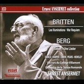 Britten: Les Illuminations Op.18 (12/17/1953), War Requiem Op.66 (4/26/1967); Berg: Sieben fruhe Lieder (11/5/1959) / Ernest Ansermet(cond), SRO, Suisse Romande Radio Chorus, etc