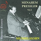 Menahem Pressler Vol.1 - Mendelssohn: Piano Concerto No.1 Op.25, Piano Sextet Op.110, etc