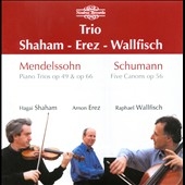 Mendelssohn: Piano Trios No.1, No.2; Schumann: Five Canons Op.56 Mendelssohn: Piano Trios No.1, No.2; Schumann: Five Canons Op.56