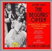 Gay: Beggar's Opera;  Dibdin: Lionel and Clarissa / Gielgud