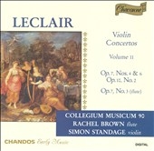 Leclair: Violin Concertos Vol 2 / Standage, Brown, et al