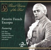 Great Voices of the Past - Favorite French Excerpts Great Voices of the Past - Favorite French Excerpts
