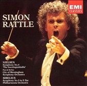 Sibelius: Symphony no 5;  Nielsen: Symphony no 4 / Rattle