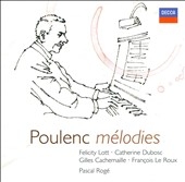 Poulenc:Melodies -Banalites/Fiancailles pour Rire/Le Bestiare ou Cortege d'Orphee/etc (1992-98):Catherine Dubosc(S)/Pascal Roge(p)/etc