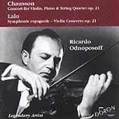 Chausson: Concert; Lalo: Symphonie Espagnole / Odnoposoff