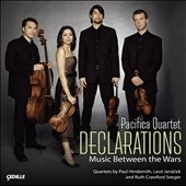 DECLARATIONS -MUSIC BETWEEN THE WARS:JANACEK:STRING QUARTET NO.2 "INTIMATE LETTERS"/SEEGER:STRING QUARTET/ETC:PACIFICA QUARTET