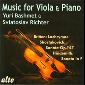 Music for Viola & Piano - Britten, Shostakovich, Hindemith