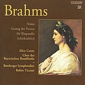 ӥ󎥥ƥƥ/Brahms Nanie Op.82, Gesang der Parzen Op.89, Alto Rhapsody Op.53, etc / Robin Ticciati, Bamberg Symphony Orchestra, etc[TUDOR7167]