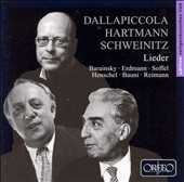 Lieder -Dallapiccola/K.A.Hartmann/Schweinitz:Mojca Erdmann(S)/Claudia Barainsky(S)/Axel Bauni(p)/etc Lieder -Dallapiccola/K.A.Hartmann/Schweinitz:Mojca Erdmann(S)/Claudia Barainsky(S)/Axel Bauni(p)/etc