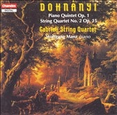 Dohnanyi: Piano Quintet Op 1, etc / Manz, Gabrieli Quartet