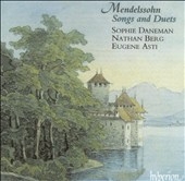 Mendelssohn: Songs and Duets Vol 1 / Daneman, Berg, Asti