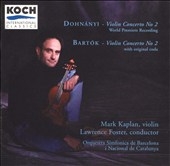 Dohn nyi, Bartok: Violin Concertos / Kaplan, Foster