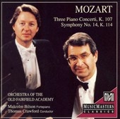 Mozart: Three Piano Concerti K 107, Symphony No 14 / Bilson