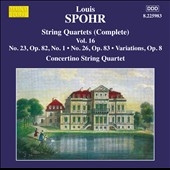 Moscow Philharmonic Concertino String Quartet/Louis Spohr Complete String Quartets Vol.16[8225983]