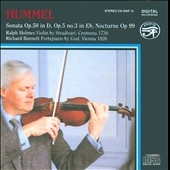 Hummel: Works for Violin & Piano / Ralph Holmes(vn), Richard Burnett(fp) Hummel: Works for Violin & Piano / Ralph Holmes(vn), Richard Burnett(fp)