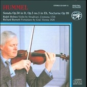 Hummel: Works for Violin & Piano / Ralph Holmes(vn), Richard Burnett(fp) 