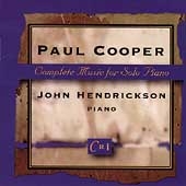 Cooper: Complete Music for Solo Piano / John Hendrickson